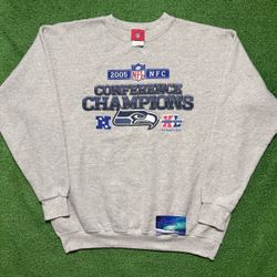 Vintage Seattle Seahawks 2005 Conference Champs Crewneck Large Pre-Owned