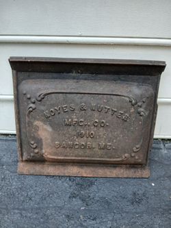 Antique Noyes & Nutter Cast Iron Stove Door 1910
