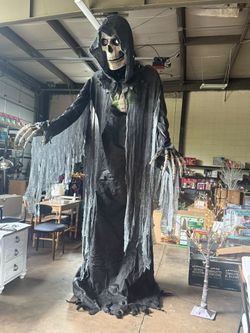 Animated Reaper Skeleton Halloween Decoration