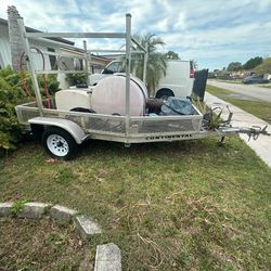 Aluminum pressure cleaning trailer with water tank