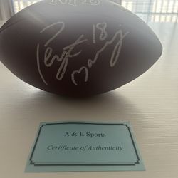 Peyton Manning NFL Wilson Autographed Ball With COA