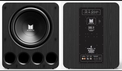 Subwoofer Monolith by Monoprice de 16 pulgadas THX Ultra – Bajo para cine en casa