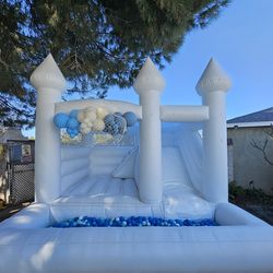 White bounce house