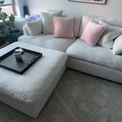 Oversized loveseat With Large Ottoman! 