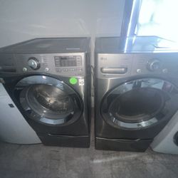 Stainless Steel LG Washer And Dryer Set 