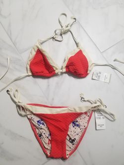 NWT! Nanette Lepore Nautical Inspired Red Bikini Size Small