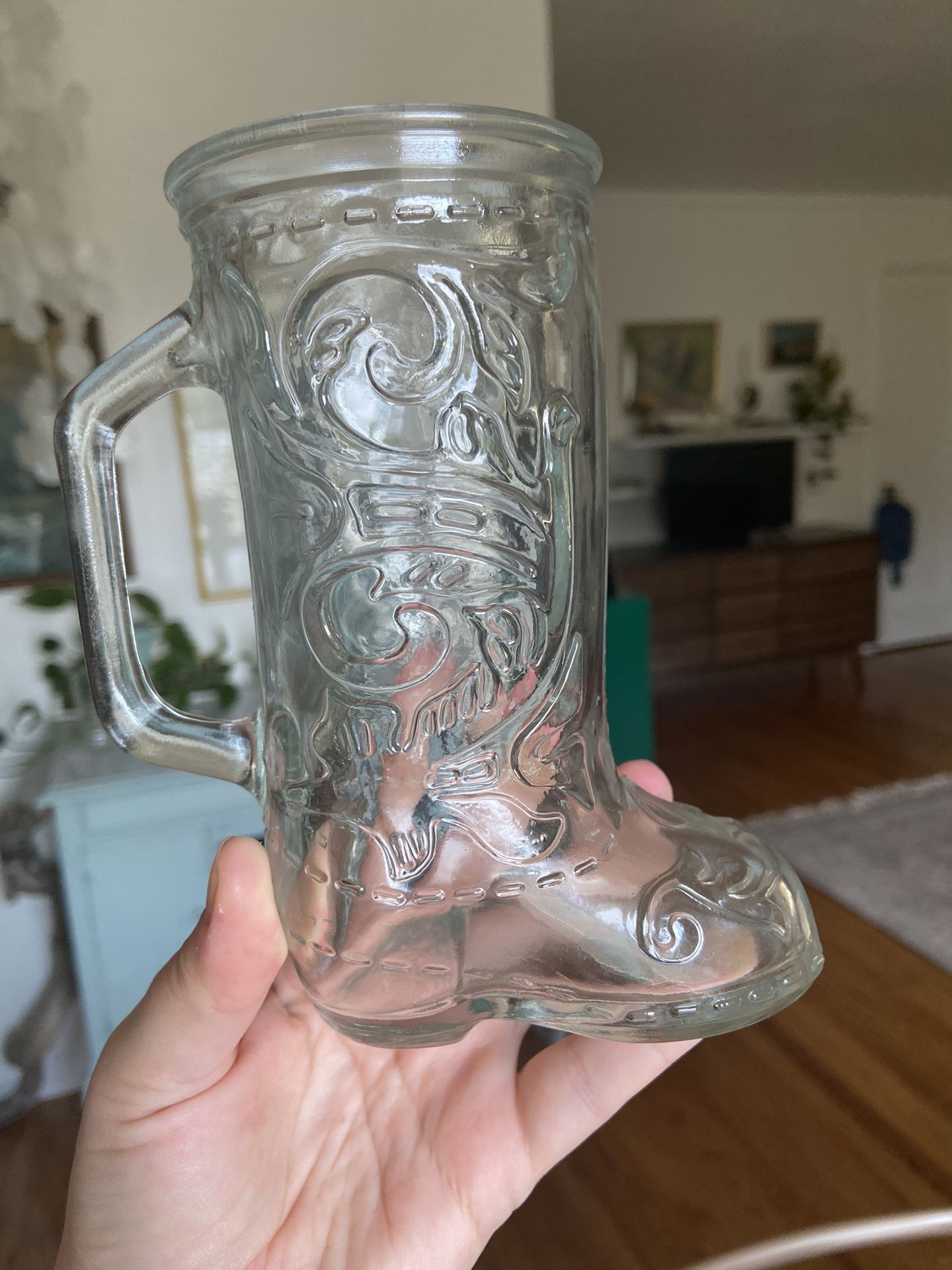Set Of 3 Vintage Libby Cowboy Boot Beer Glasses/mugs