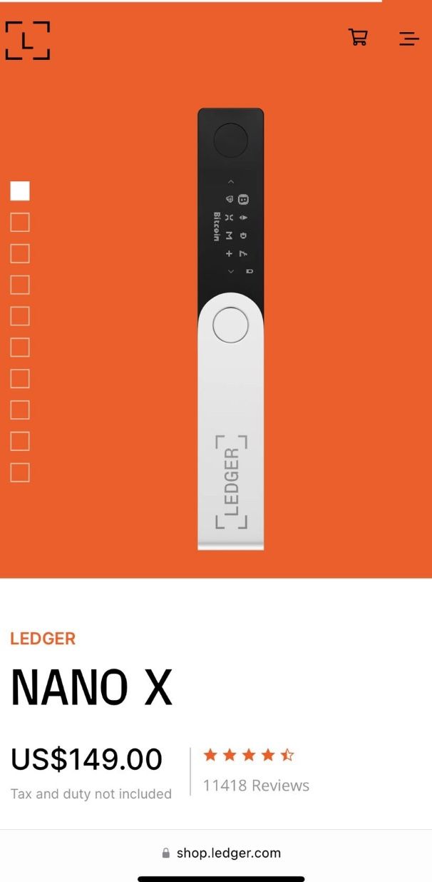 Ledger Nano X Crypto Wallet