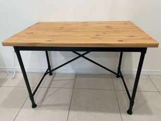 Desk with wood top