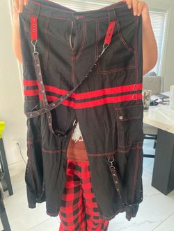 Black and red gothic pants size 30 hot topic
