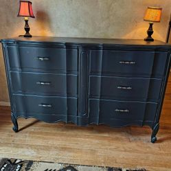 Black French Provincial Bedroom Set By Dixie For Sale