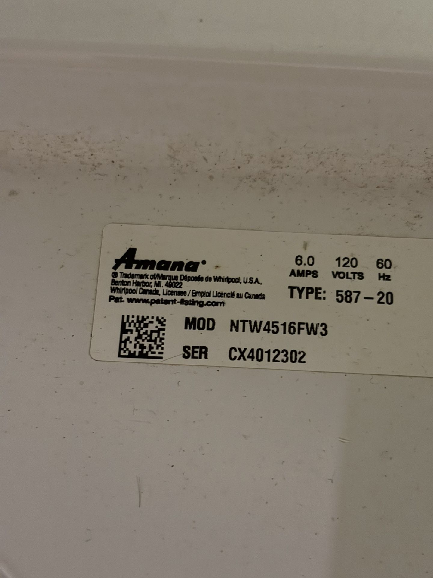 Amana Washer