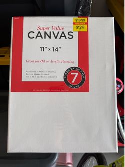 NEW - Plain painting canvas - 7 total