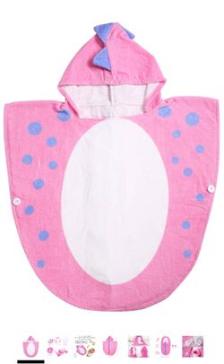 Hooded Baby Towel - Soft,Light Cotton Beach Towel for Age 1-5 Years Toddlers and Children with Cute Animal Design,Multi-use for Bath/Shower/Pool/Swim