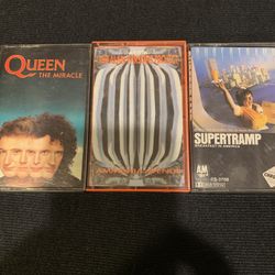 Queen / The Alan Parsons Project / Supertramp (3) Cassettes