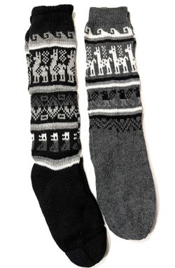 New Two Pairs Alpaca Wool Llamas Designs From Peru