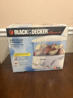 Black & Decker Home Handy Steamer & Rice Cooker HS1000 New Open Box