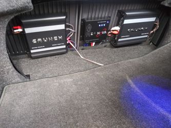 Speakers subwoofers radio amplifiers led lights