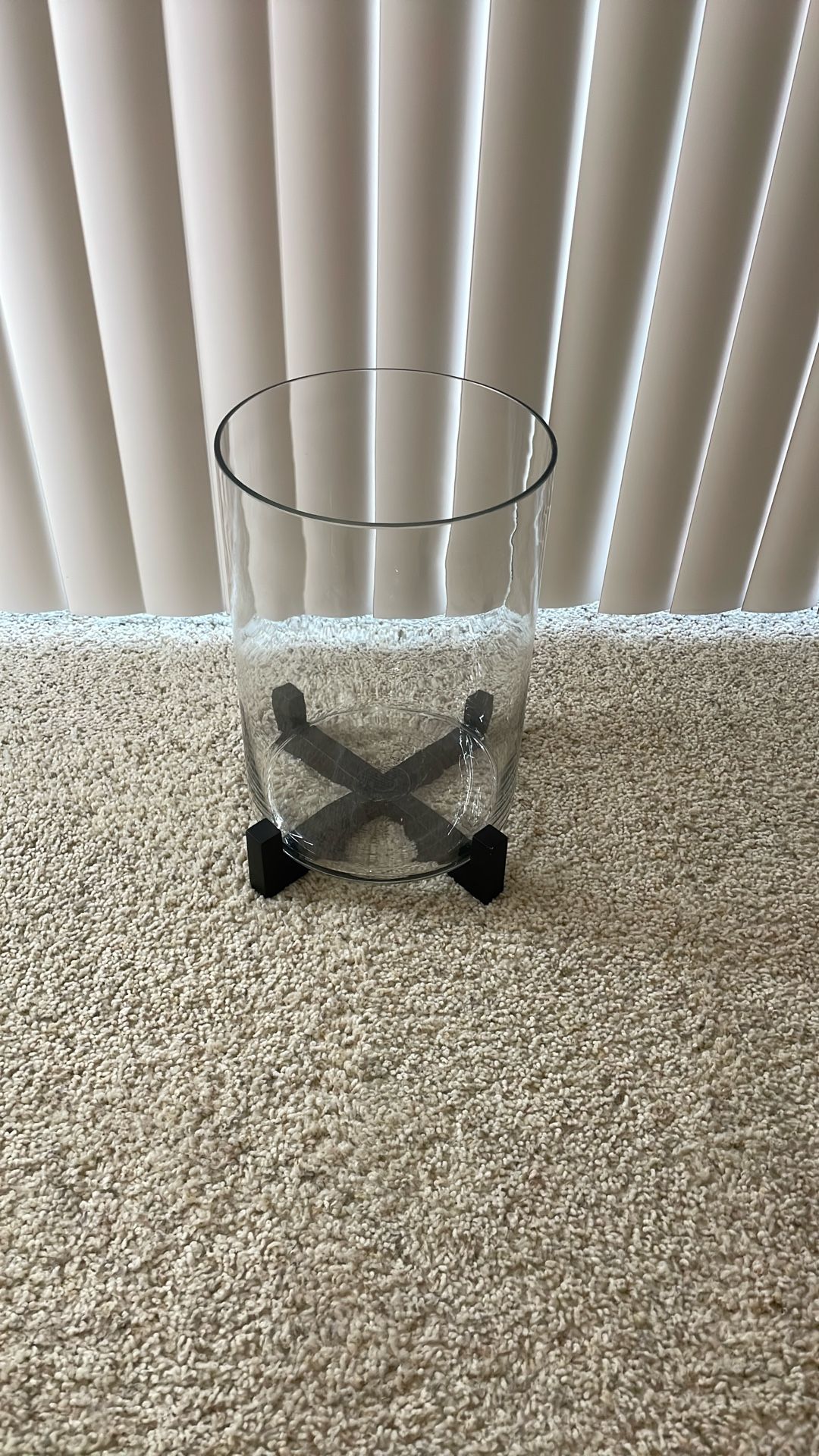 Brooks Cross Bar Hurricane Candle Holder