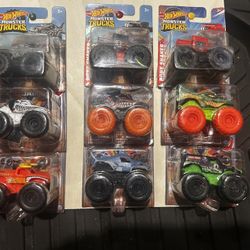 Set Of 9 Monster Jam Mini Trucks 1:72 Scale. All NEW! 