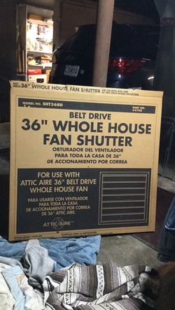 AtticAire  36x36” attic Air Shutter w/ high low switch.