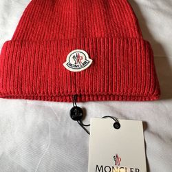 Red Moncler Beanie