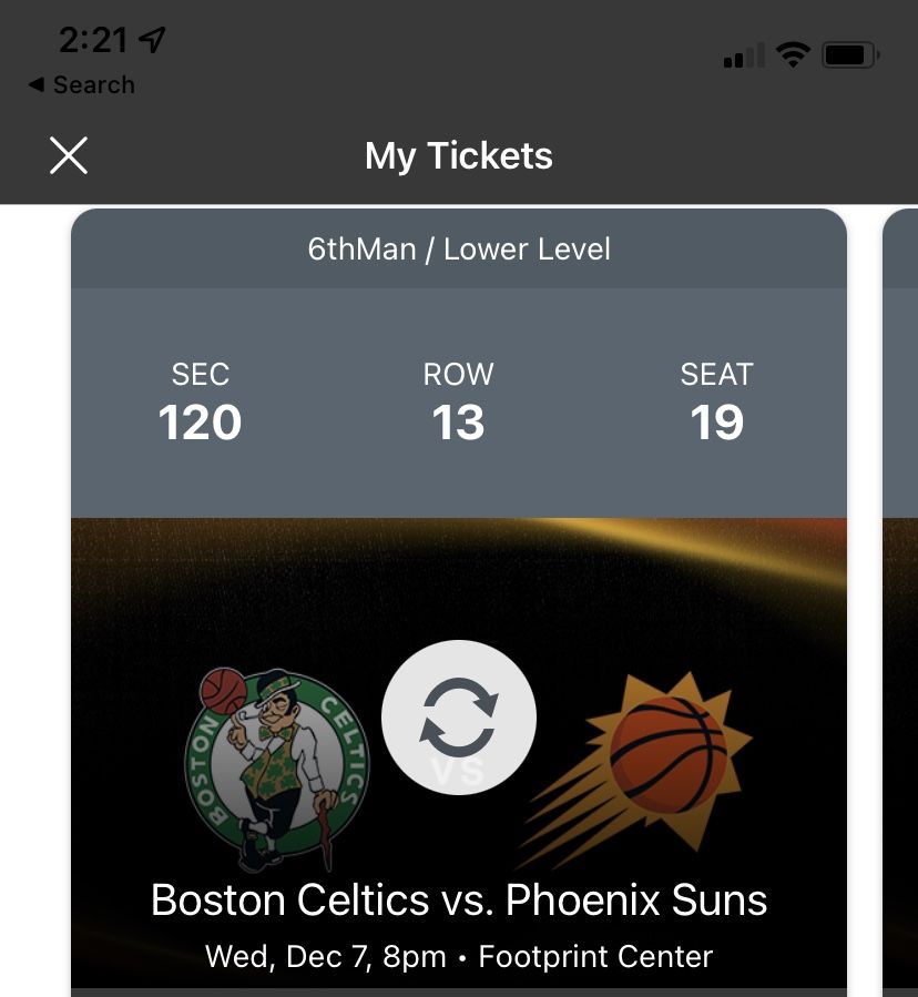 Suns Vs Celtics Tickets (2 Tickets)