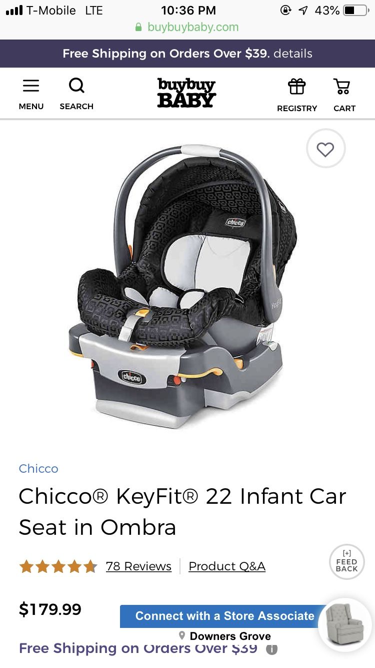 Chicco® KeyFit® 22 Infant Car Seat in Ombra