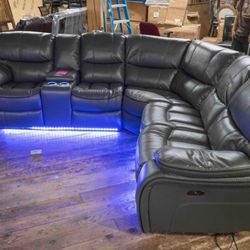 Pecos Reclining Sectional Sofa Couch 