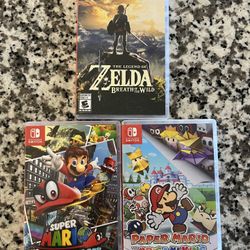 Zelda Breath Of The Wild Super Mario Odyssey Paper Mario Nintendo Switch