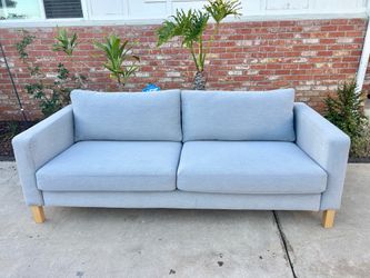 Light gray sofa couch