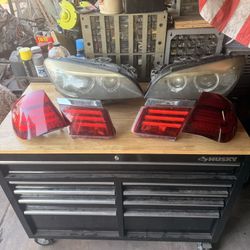 BMW 750Li headlights & taillights 