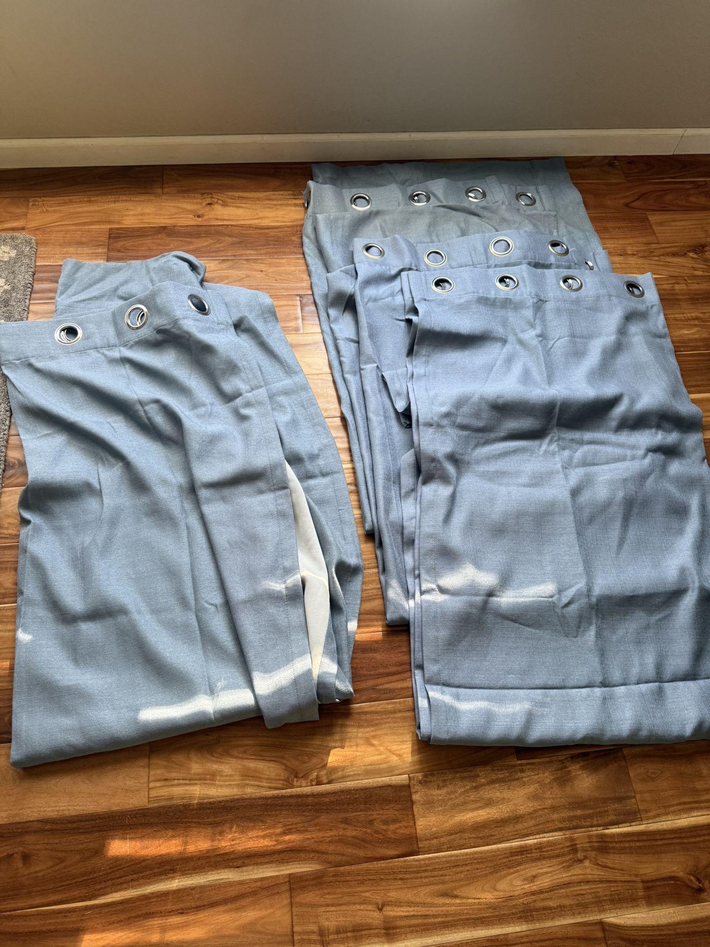 Blue Curtains 4 Panels 84”x54”