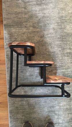 dog steps metal rod wood steps 15” total rise