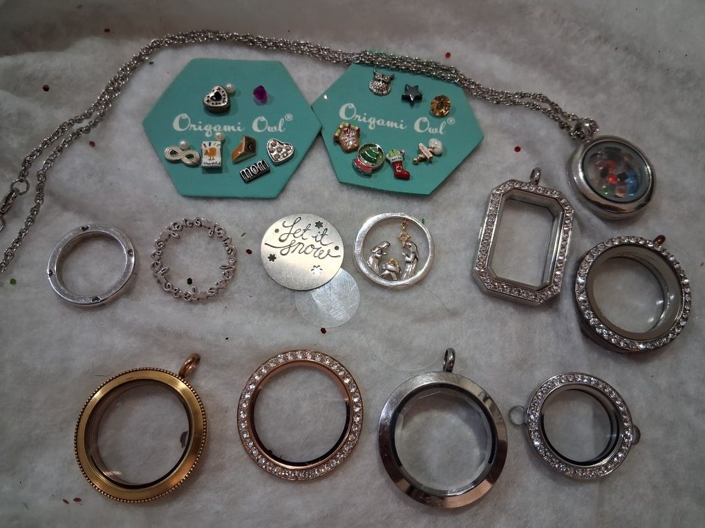 Oragami Owl Jewelry Lockets Charms