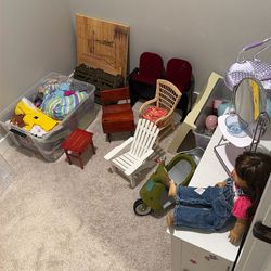 Vintage American Doll Samantha + All Furniture And Accessories