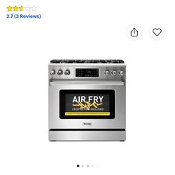 NEW 36”THOR (LP) LIQUID PROPANE CONVECTION 6.0 cu ft RANGE WITH A FACTORY WARRANTY 3/21/25. minor blemish on the range. SEE PICTURES RETAILS FOR $3200