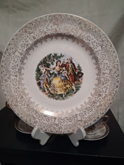 22k Gold Colonal China Plate