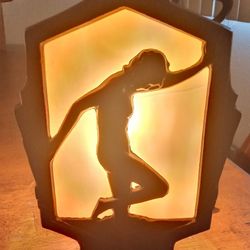 Vintage Frankart Style Art Deco Cast Aluminum Lamp