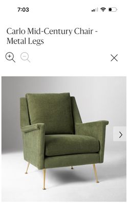 Set of 2 - West Elm Carlo High-Back Mid-Century Chair