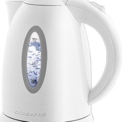 OVENTE Electric Kettle, 1.7L Fast Boiling Water Heater for Coffee or Tea, BPA Free with Water Level Gauge, Auto Shut-Off, Boil-Dry Protection, Indicat