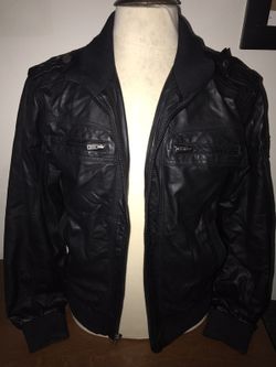 Men's Guess leather jacket size Medium