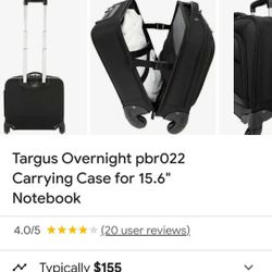 Targus VIP Overnight Carrying bag  Case For 15.6 Notebook 