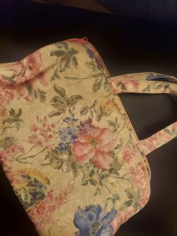 Vintage style floral toiletry bag