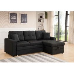 Black Sectional Sofa Sleeper New 