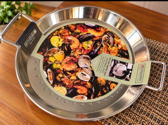 Denmark 16-Inch Stainless Steel Paella Pan