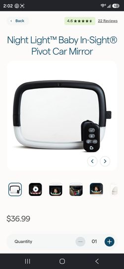 Baby mirror for car with light
