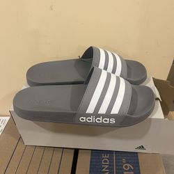 Men’s Size 12 Adidas Adilette Grey Slides