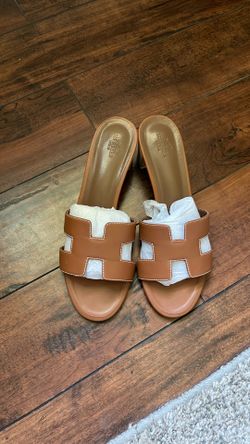 Hermes block heel sandals