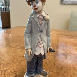 Lladro Porcelain Clown With Violin 